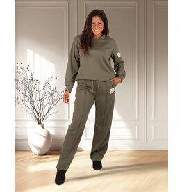Army groen joggingpak lange mouw