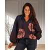 Donkerblauwe print blouse van El-Vita