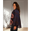 Donkerblauwe print blouse van El-Vita