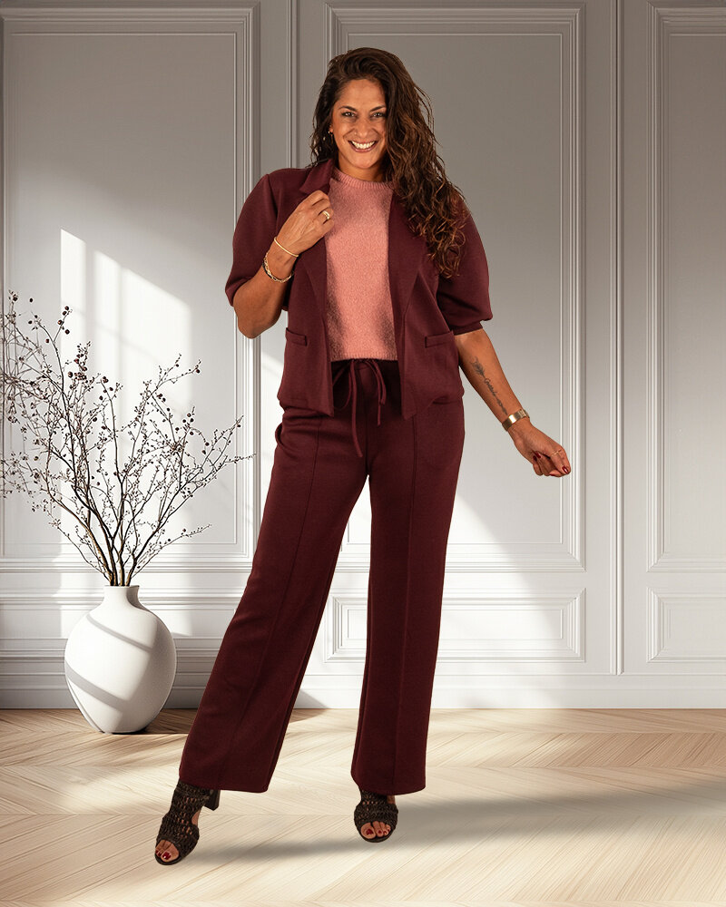Bordeaux jogging blazer van El vita