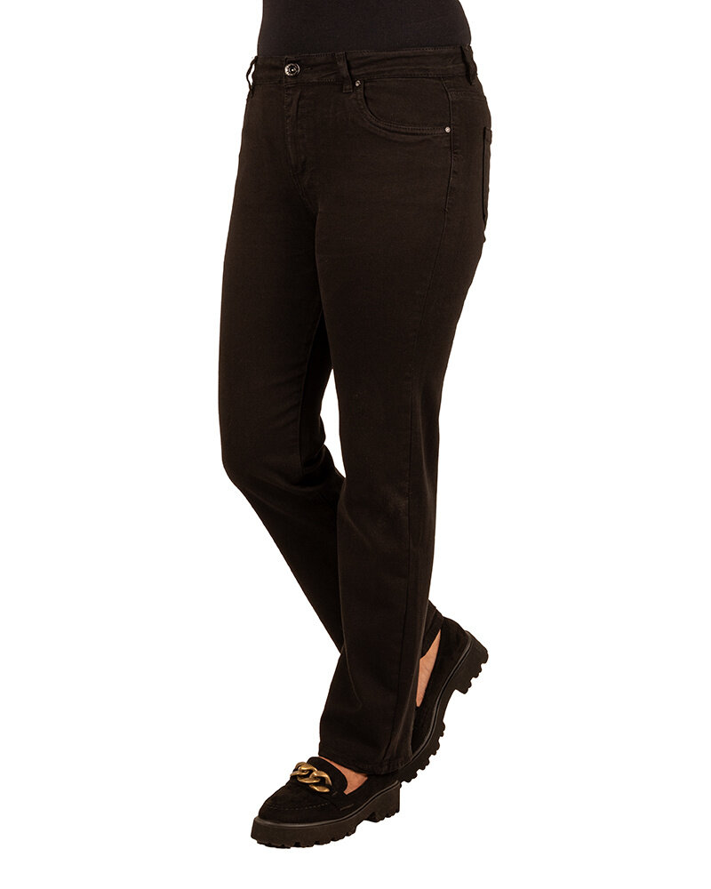 Zwarte high waist straight jeans van Norfy