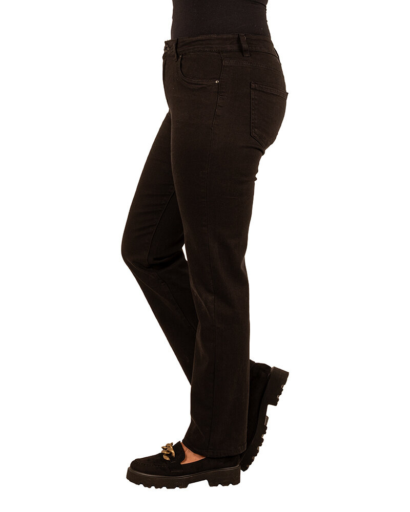 Zwarte high waist straight jeans van Norfy