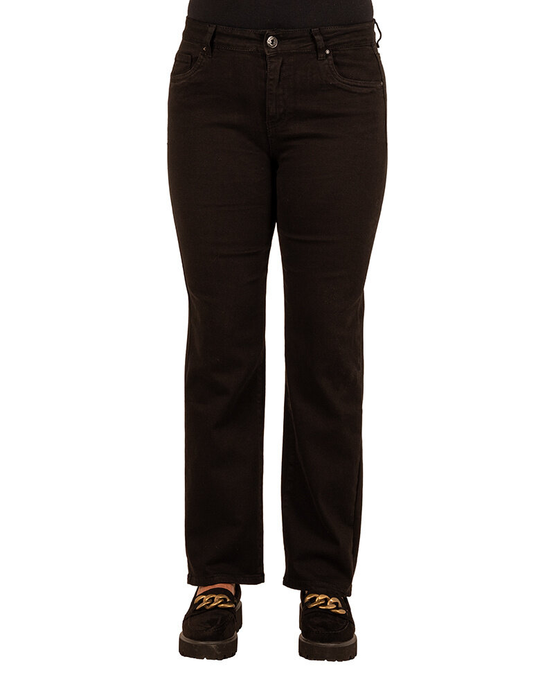 Zwarte high waist straight jeans van Norfy