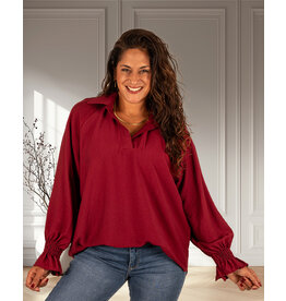 Gemma Ricceri Bordeaux blouse van Gemma Ricceri
