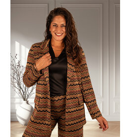 Bruine print blazer van Forza