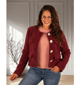 El-Vita Bordeaux kort jasje van El-Vita