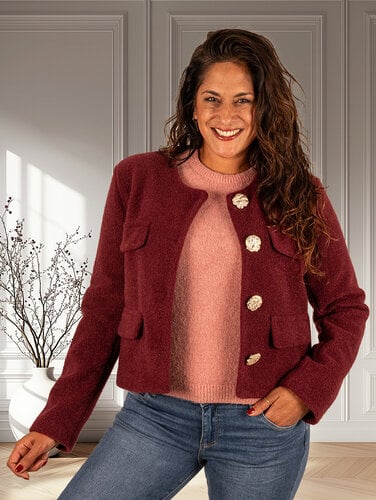 El-Vita Bordeaux kort jasje van El-Vita