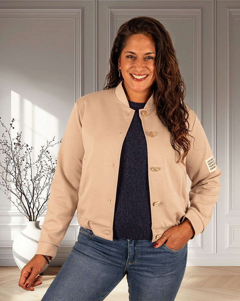 Beige bomberjack van El-Vita