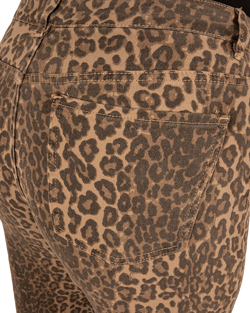 Panterprint wide leg jeans van Laulia