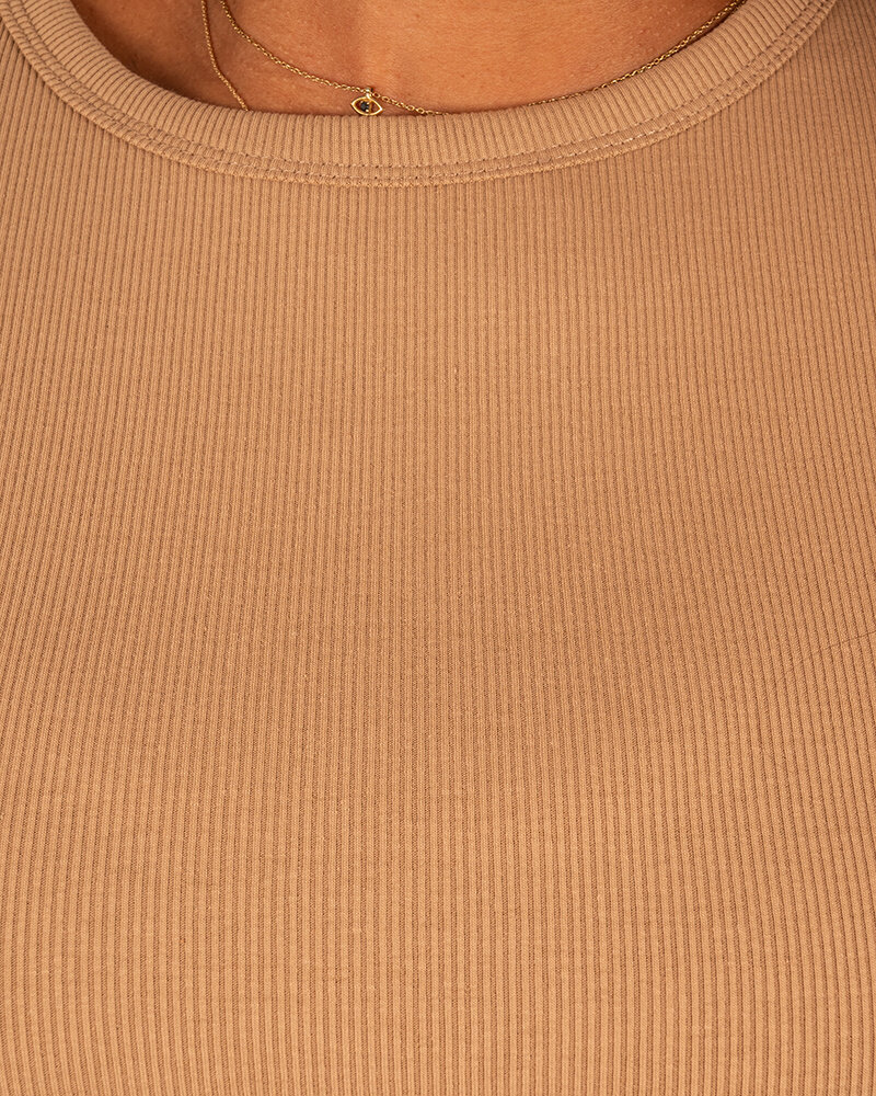Camel shirt lange mouw van Azzurro