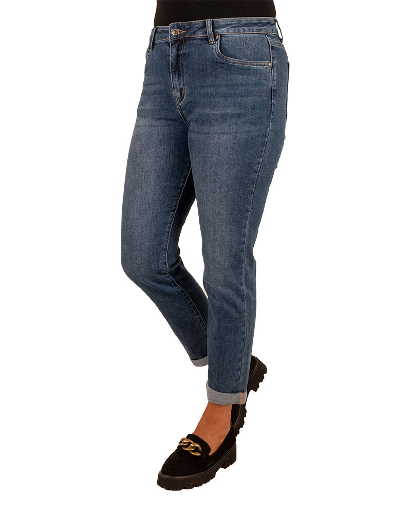 Dark blue high waist mom jeans van Hello Miss