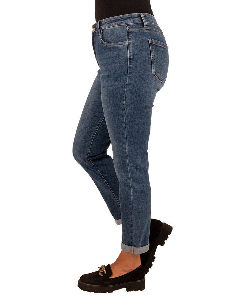 Dark blue high waist mom jeans van Hello Miss