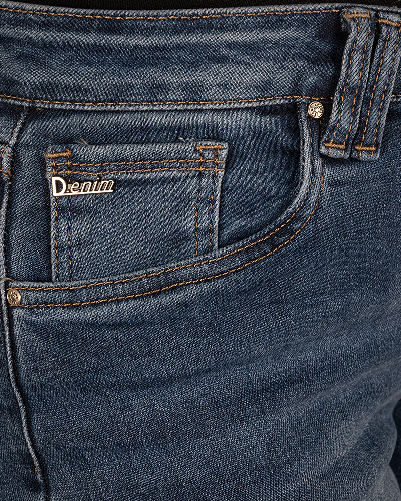 Dark blue high waist mom jeans van Hello Miss