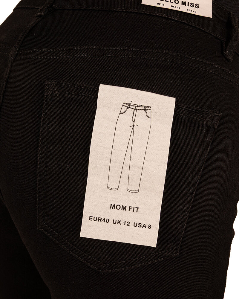 Black high waist mom jeans van Hello Miss