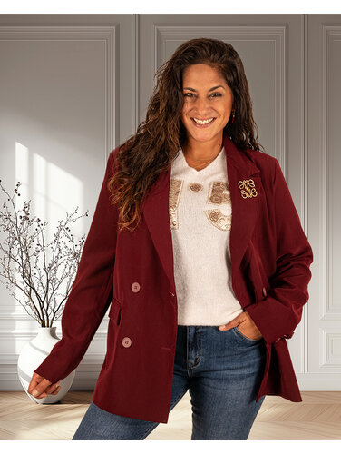 Bordeaux blazer van Azzurro