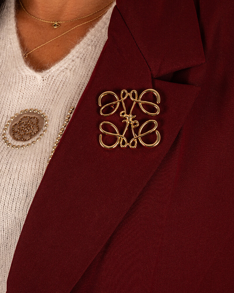 Bordeaux blazer van Azzurro