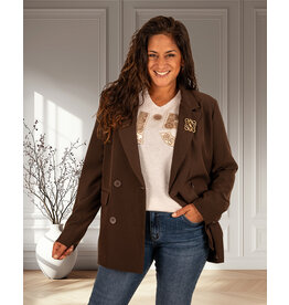 Donkerbruine blazer van Azzurro