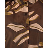 Bruin/groen/beige print blouse  van Lamiar
