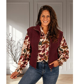 Azzurro Bordeaux mouwloos vest