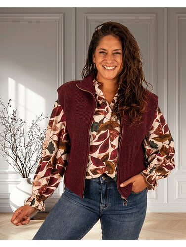 Azzurro Bordeaux mouwloos vest