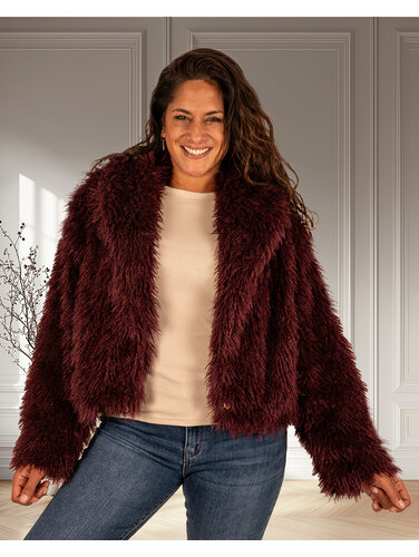 Bordeaux fluffy jasje