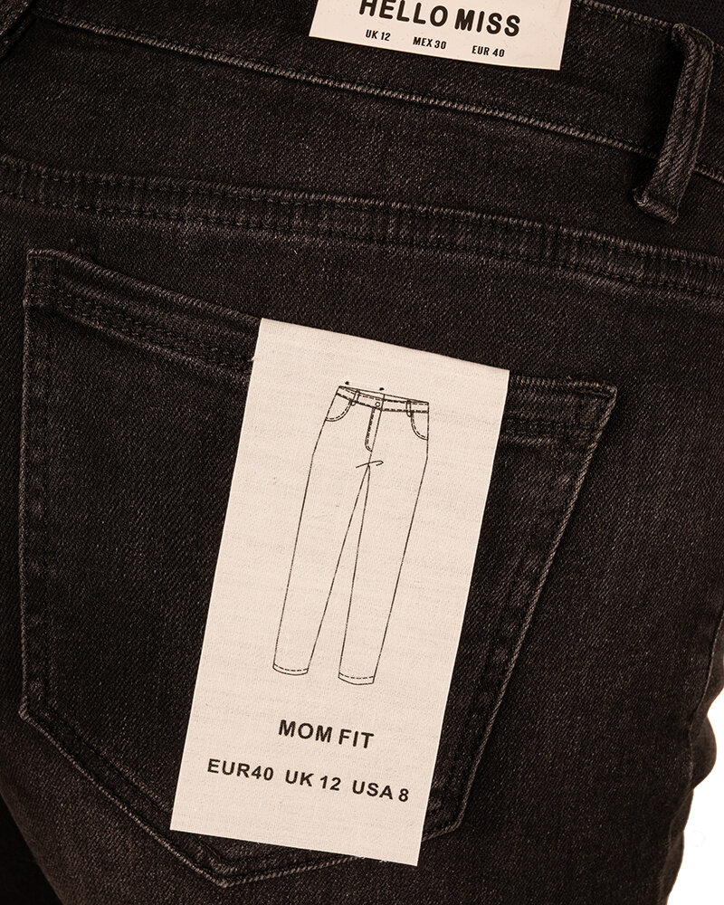 Zwarte high waist mom jeans van Hello Miss