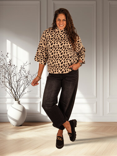 Zwarte barrel jeans van Forza