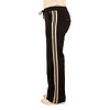 Zwarte travelstof pantalon met bies van Mi Piace