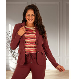 Mi  Piace Bordeaux travelstof blazer van Mi Piace