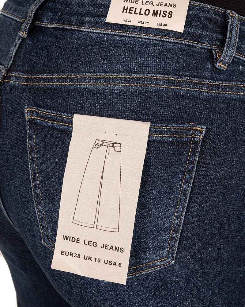 Dark blue wide leg  jeans van Hello Miss