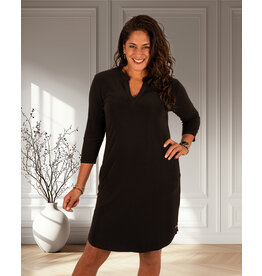 Angelle Milan Zwarte travelstof jurk/tuniek