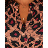 Roest/panterprint travelstof jurk/tuniek van Angelle Milan