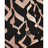 Beige/zwart print travelstof blouse van Angelle Milan