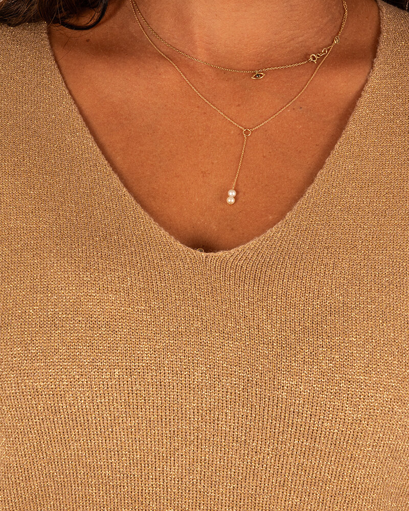 Beige trui glitter van Triple Nine