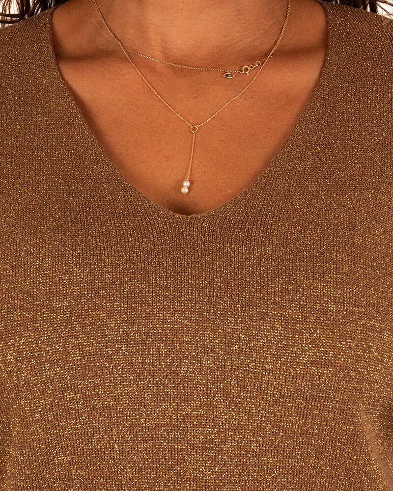 Camel trui glitter van Triple Nine