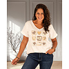Ecru shirt hartjesprint van Dyvie