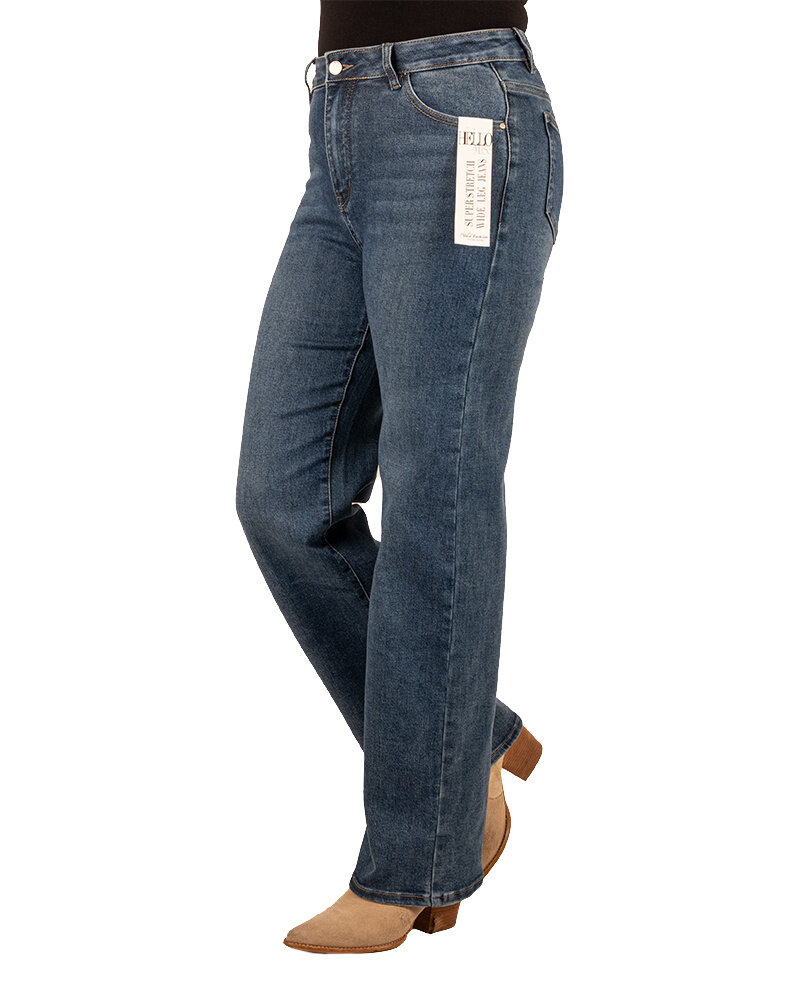 Mid blue wide leg  jeans van Hello Miss