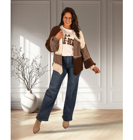 Hello Miss Mid blue wide leg jeans van Hello Miss