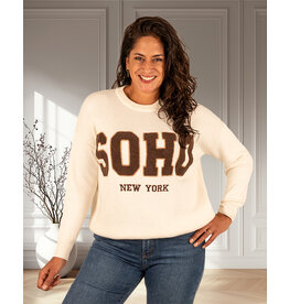 Beige trui "Soho" van Flamant Rose