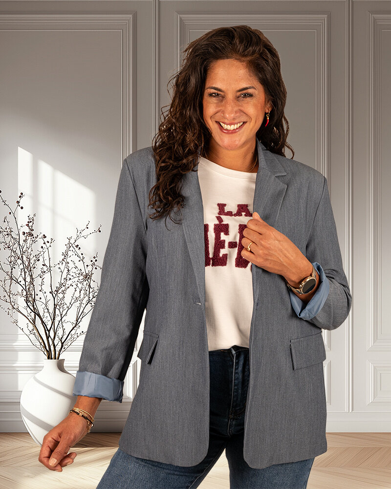 Blauwe blazer van Forza