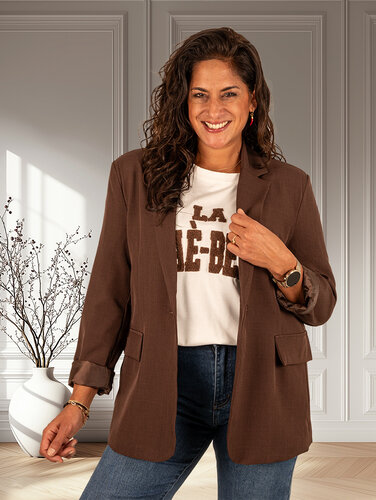 Donkerbruine blazer van Forza