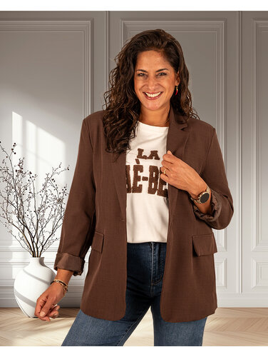 Donkerbruine blazer van Forza