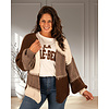 Bruin/beige gebreid vest van Willy-Z