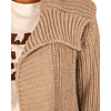 Taupe lang gebreid vest van Dins Tricot