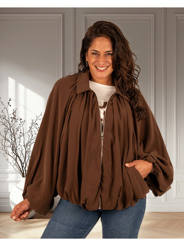 Donkerbruine ballonjas