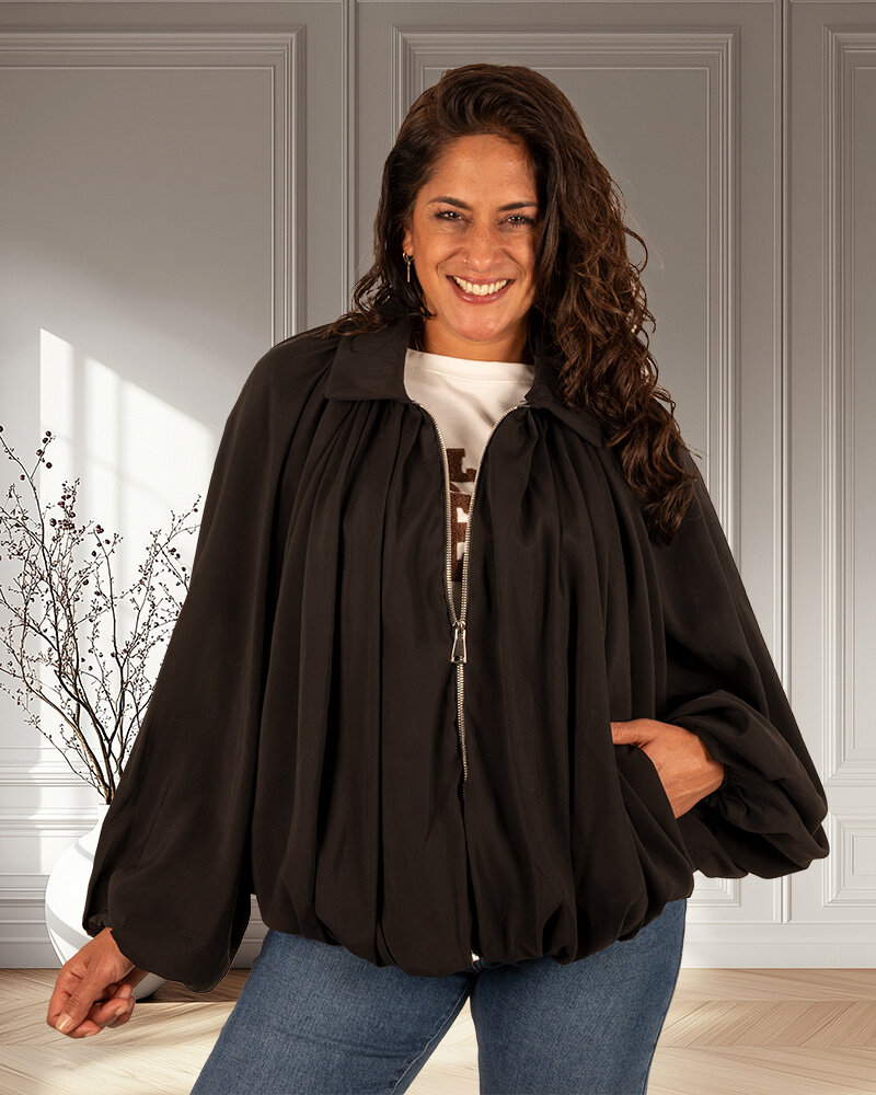 Zwarte ballonjas van El-Vita