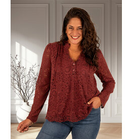 Bordeaux kanten blouse van Kilky