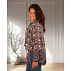 Blauw/camel print blouse van El-Vita