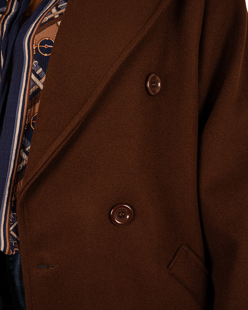 Bruine lange jas van El-Vita