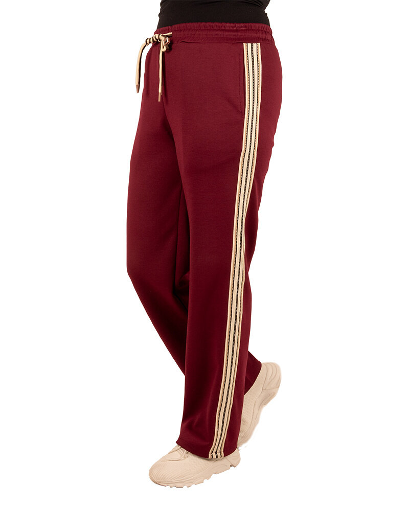 Bordeaux jogpantalon met bies van El vita